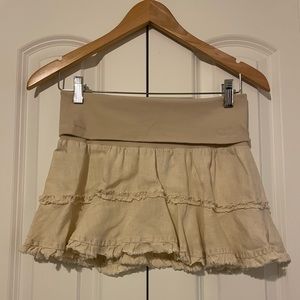 GUESS Ruffle Fold Over Mini Skirt SZ SM
